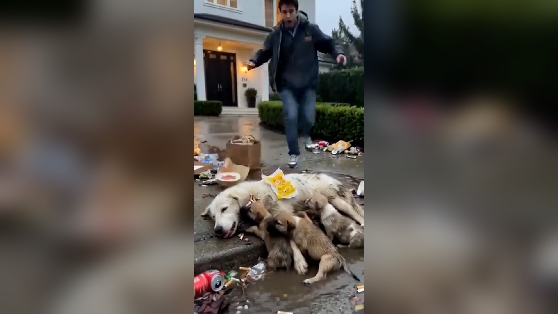 A2605100_� They Slept in Trash Outside a Luxury House… Until One Stranger Saved Their Lives ��While people stayed warm inside